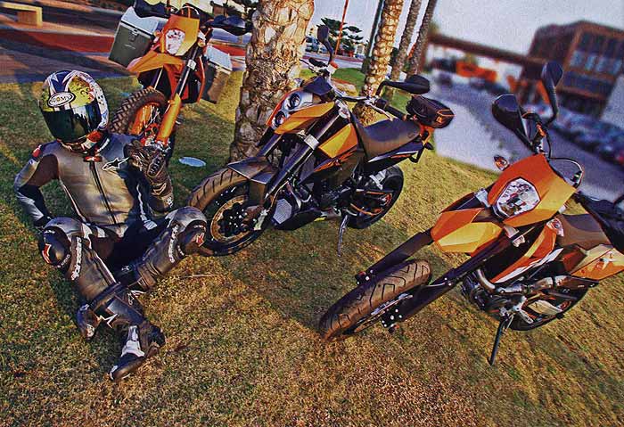 КТМ 690 Enduro, зндуро. KTM 690 SMC, мотард. КТМ 690 Duke, дорожный.